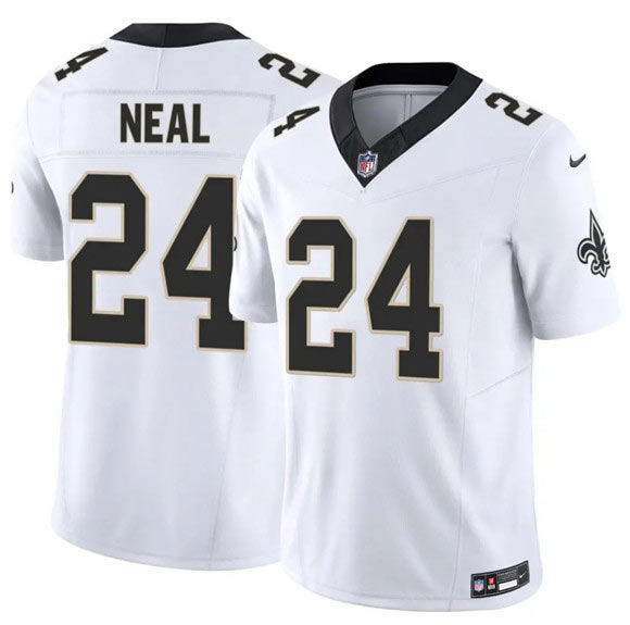 Men's New Orleans Saints 24 Devin Neal White 2025 F.U.S.E Vapor Limited Football Stitched Jersey