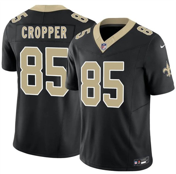 Men's New Orleans Saints 85 Jalen Cropper Black 2026 F U S E Vapor Limited Football Stitched Jersey Men's New Orleans Saints 85 Jalen Cropper Black 2026 F U S E Vapor Limited Football Stitched Jersey