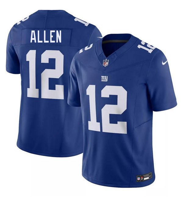 Men's New York Giants 12 Brandon Allen Blue 2026 F.U.S.E. Vapor Untouchable Limited Football Stitched Jersey