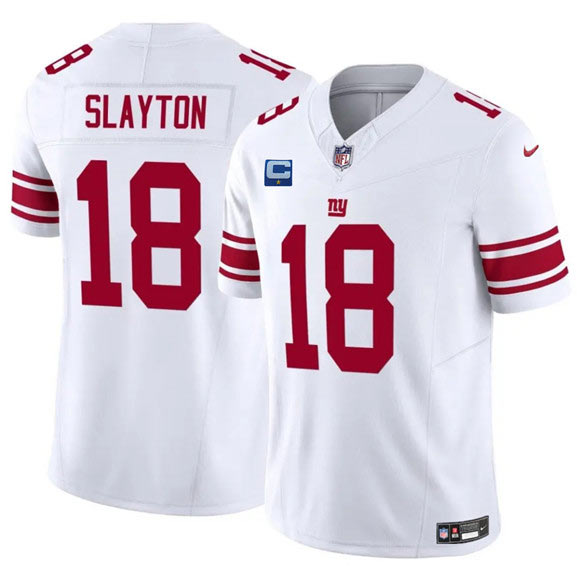 Men's New York Giants 18 Darius Slayton White 2025 F.U.S.E. With 1 Star C Patch Vapor Untouchable Limited Football Stitched Jersey