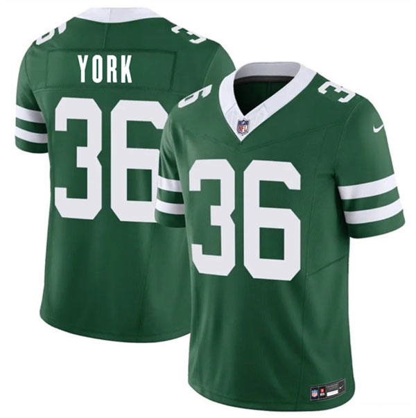 Men's New York Jets 36 Cade York Green 2026 F.U.S.E. Vapor Untouchable Limited Football Stitched Jersey