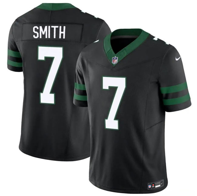 Men's New York Jets 7 Geno Smith Black 2025 F.U.S.E. Vapor Untouchable Limited Stitched Jersey