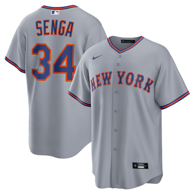 Men's New York Mets 34 Kodai Senga Gray 2025 Limited Stitched Baseball Jersey
