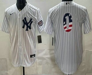 Men's New York Yankees 0 Marcus Stroman White 2026 USA 250 Fourth of July Home Stadium Stitched Jersey Men's New York Yankees 0 Marcus Stroman White 2026 USA 250 Fourth of July Home Stadium Stitched Jersey