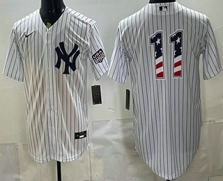 Men's New York Yankees 11 Anthony Volpe White 2026 USA 250 Fourth of July Home Stadium Stitched Jersey Men's New York Yankees 11 Anthony Volpe White 2026 USA 250 Fourth of July Home Stadium Stitched Jersey