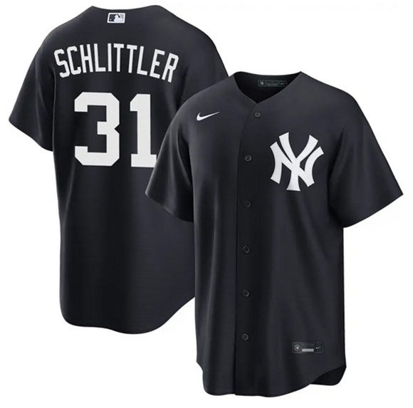 Men's New York Yankees 31 Cam Schlittler Navy 2026 Alternate Stitched Baseball Jersey