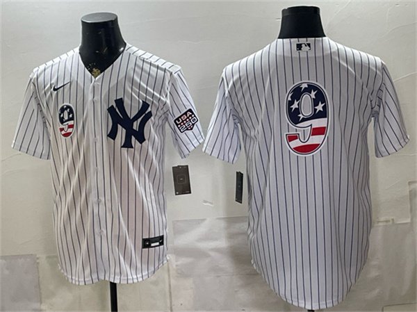 Men's New York Yankees 9 Roger Maris White 2026 USA 250 Fourth of July Home Stadium Stitched Baseball Jersey Men's New York Yankees 9 Roger Maris White 2026 USA 250 Fourth of July Home Stadium Stitched Baseball Jersey