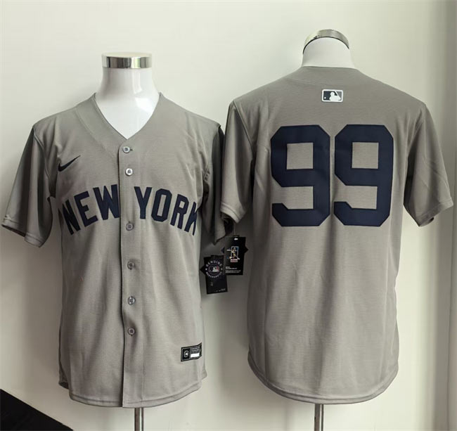 Men's New York Yankees 99 Aaron Judge Grey 2026 Limited Stitched Baseball Jersey