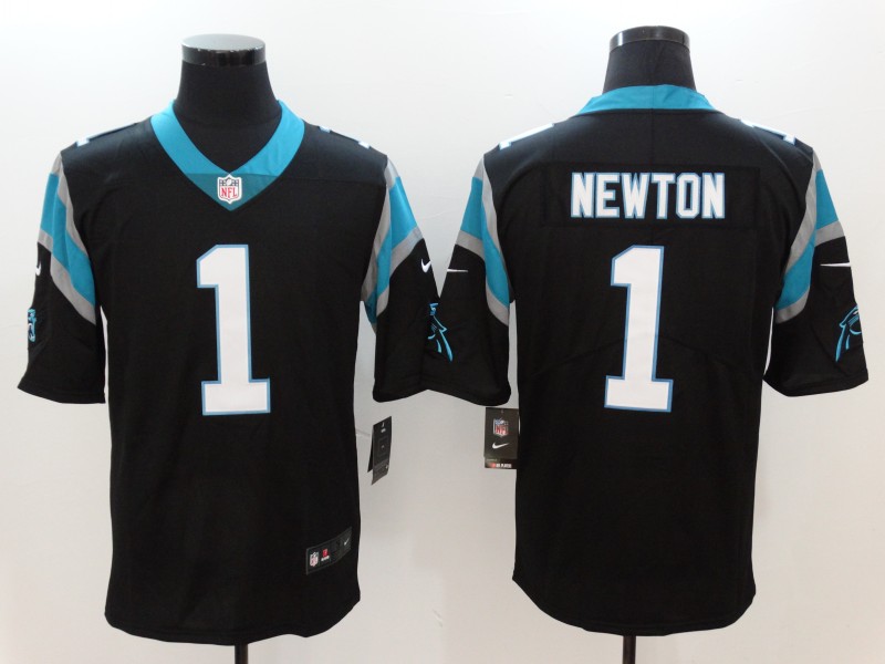 Men's Carolina Panthers #1 Cam Newton Black 2017 Vapor Untouchable Limited Stitched Jersey