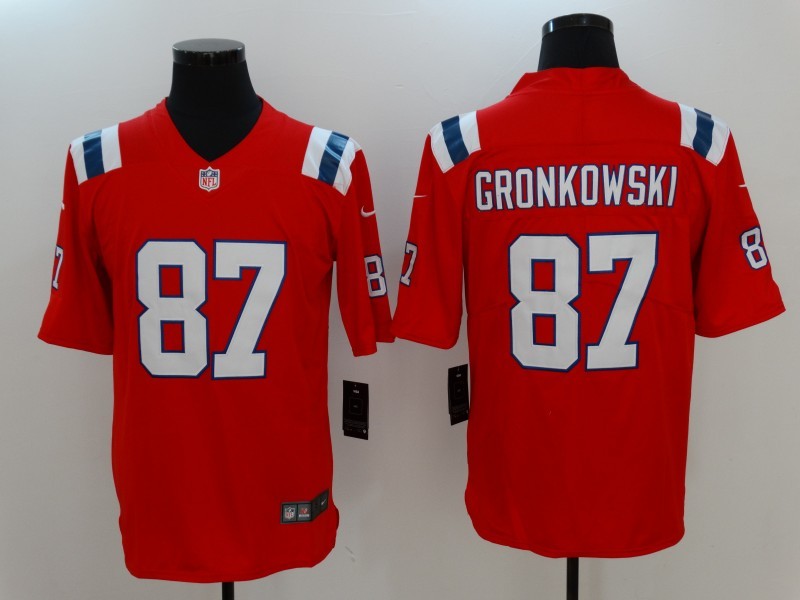 Men's England Patriots #87 Rob Gronkowski Red 2017 Vapor Untouchable Limited Stitched Jersey