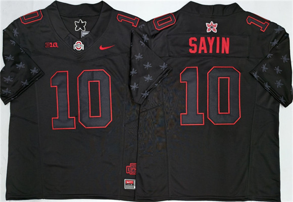 Men's Ohio State Buckeyes 10 Julian Sayin Black 2025 F.U.S.E. Limited Stitched Jersey