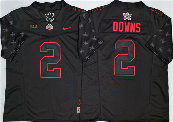 Men's Ohio State Buckeyes 2 Caleb Downs Black 2025 F.U.S.E. Limited Stitched Jersey