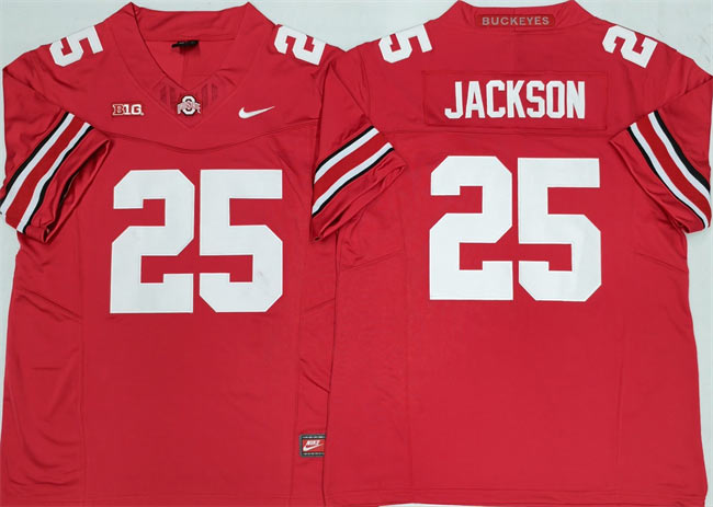 Men's Ohio State Buckeyes 25 Lamar Bo Jackson Red 2025 F.U.S.E. Limited Stitched Jersey