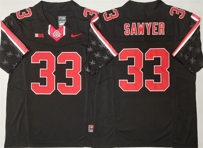 Men's Ohio State Buckeyes 33 Jack Sawyer Black 2025 F.U.S.E. Limited Stitched Jersey