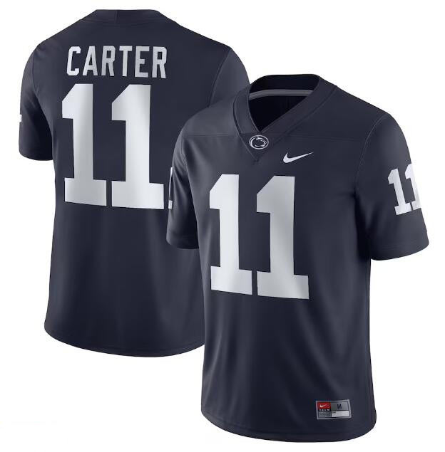 Men's Penn State Nittany Lions 11 Abdul Carter Navy Stitched Football Jersey