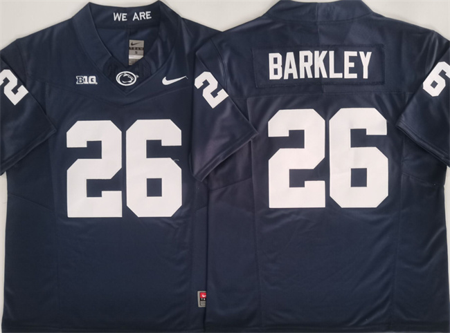 Men's Penn State Nittany Lions 26 Saquon Barkley Navy 2024 F.U.S.E. Stitched Jersey