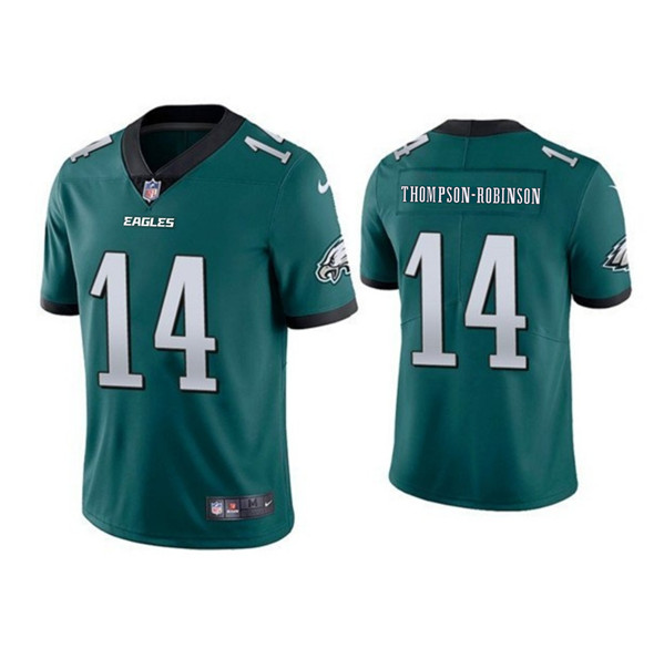 Men's Philadelphia Eagles 14 Dorian Thompson Robinson Green 2025 New Vapor Untouchable Limited Football Stitched Jersey