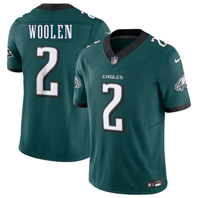 Men's Philadelphia Eagles 2 Tariq Woolen Green 2026 F.U.S.E. Vapor Untouchable Limited Stitched Football Jersey
