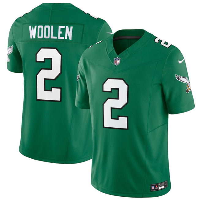 Men's Philadelphia Eagles 2 Tariq Woolen Kelly Green 2026 F.U.S.E. Vapor Untouchable Limited Throwback Stitched Football Jersey