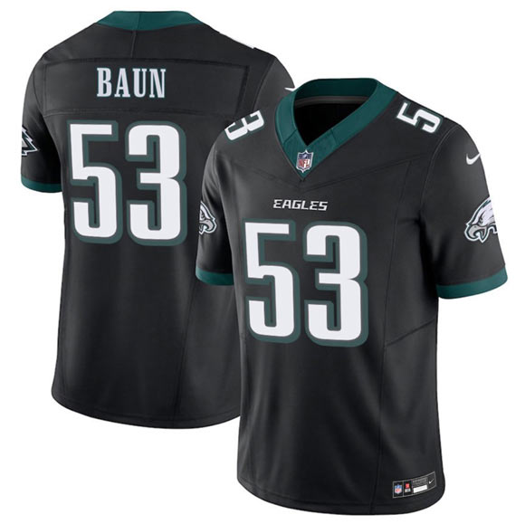 Men's Philadelphia Eagles 53 Zack Baun Black 2025 F.U.S.E
