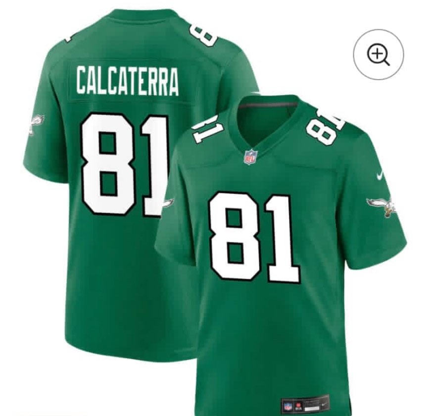 Men's Philadelphia Eagles 81 Grant Calcaterra Limited Kelly Green Vapor Jersey