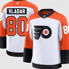Men's Philadelphia Flyers 80 Dan Vladar White 2024 25 Away Stitched Hockey Jersey
