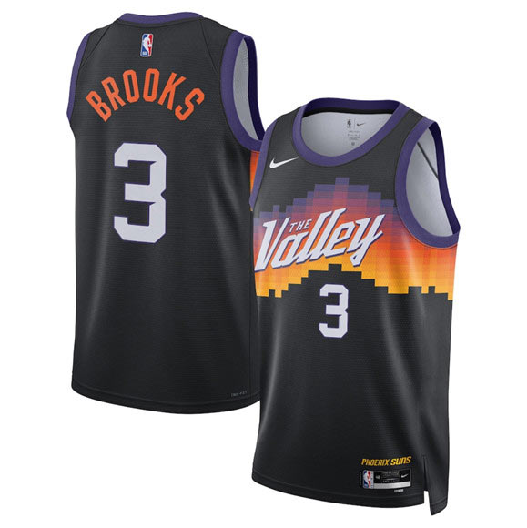 Men's Phoenix Suns 3 Dillon Brooks Black 2025 26 City Edition Stitched Basketball Jersey