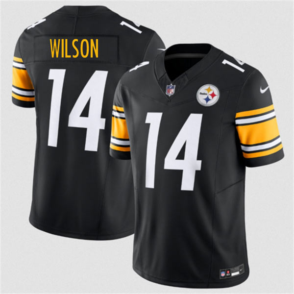 Men's Pittsburgh Steelers 14 Roman Wilson Black 2026 F.U.S.E. Vapor Limited Football Stitched Jersey