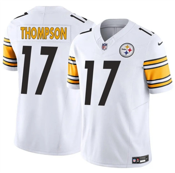 Men's Pittsburgh Steelers 17 Skylar Thompson White 2025 F.U.S.E. Vapor Limited Football Stitched Jersey