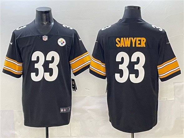 Men's Pittsburgh Steelers 33 Jack Sawyer Black 2025 Vapor Limited Football Stitched Jersey
