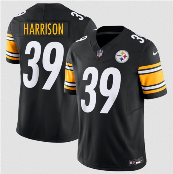 Men's Pittsburgh Steelers 39 Malik Harrison Black 2026 F.U.S.E. Vapor Limited Football Stitched Jersey