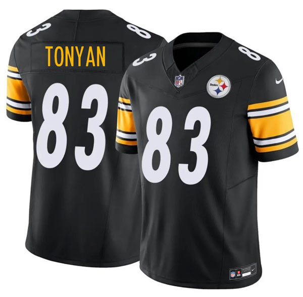 Men's Pittsburgh Steelers 83 Robert Tonyan Black 2026 F.U.S.E. Vapor Limited Football Stitched Jersey Men's Pittsburgh Steelers 83 Robert Tonyan Black 2026 F.U.S.E. Vapor Limited Football Stitched Jersey