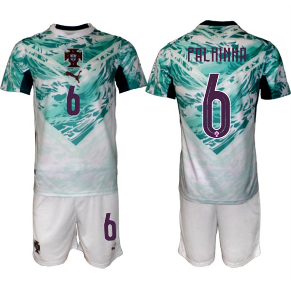 Men's Portugal Team 6 Joo Palhinha Green 2026 World Cup Away Soccer Jersey Suit Men's Portugal Team 6 Joo Palhinha Green 2026 World Cup Away Soccer Jersey Suit