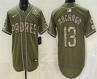 Men's San Diego Padres 13 Manny Machado Olive 2026 Armed Forces Day Jersey Men's San Diego Padres 13 Manny Machado Olive 2026 Armed Forces Day Jersey