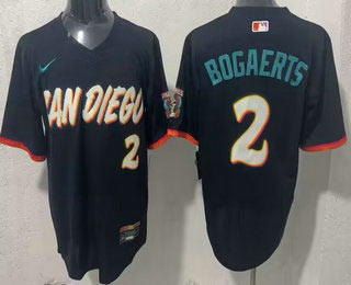 Men's San Diego Padres 2 Xander Bogaerts Black 2026 City Connect Stadium Jersey