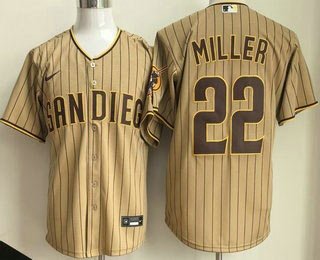 Men's San Diego Padres 22 Mason Miller Khaki Limited Jersey