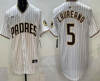 Men's San Diego Padres 5 Ramon Laureano White Limited Jersey