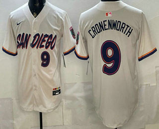 Men's San Diego Padres 9 Jake Cronenworth Cream 2026 City Connect Baseball Jersey