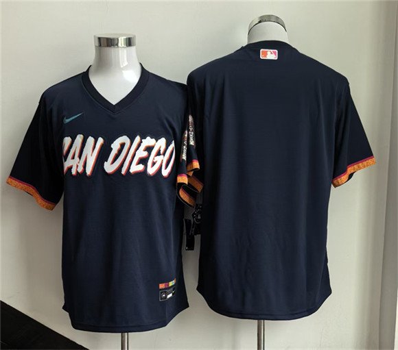 Men's San Diego Padres Blank Obsidian 2026 City Connect Stadium Stitched Baseball Jersey Men's San Diego Padres Blank Obsidian 2026 City Connect Stadium Stitched Baseball Jersey