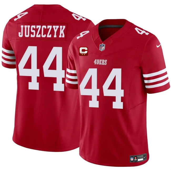 Men's San Francisco 49ers 44 Kyle Juszczyk Red 2025 F.U.S.E. With 2 Star C Patch Vapor Untouchable Limited Stitched Football Jersey