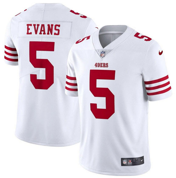 Men's San Francisco 49ers 5 Mike Evans White 2026 Vapor Untouchable Limited Football Stitched Jersey