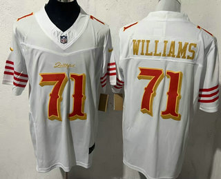 Men's San Francisco 49ers 71 Trent Williams Limited White Rivalries FUSE Vapor Jersey