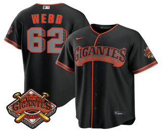 Men's San Francisco Giants 62 Wilkin Ramos Black 2026 Alternate Stadium Stitched Jersey