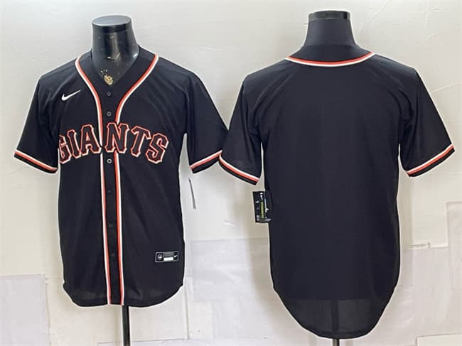 Men's San Francisco Giants Blank 2026 Fashion Replica Black Out Stitched Baseball Jersey Men's San Francisco Giants Blank 2026 Fashion Replica Black Out Stitched Baseball Jersey