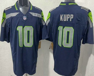 Men's Seattle Seahawks 10 Cooper Kupp Limited Navy FUSE Vapor Jersey