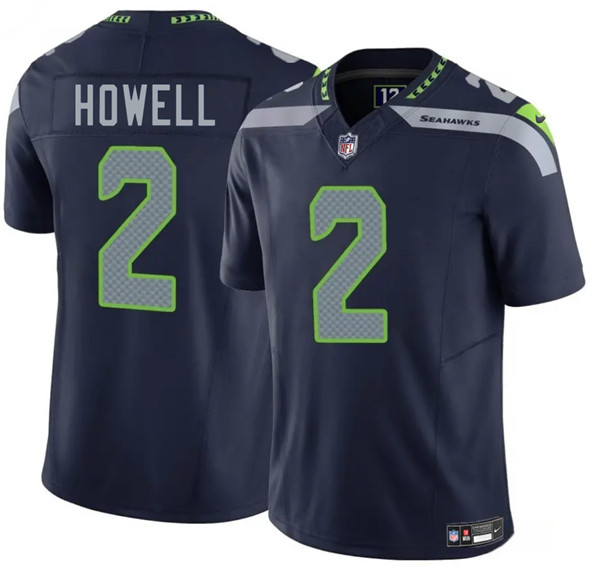 Men's Seattle Seahawks 2 Sam Howell Navy 2025 F.U.S.E. Vapor Limited Football Stitched Jersey
