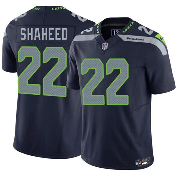Men's Seattle Seahawks 22 Rashid Shaheed Navy 2025 F.U.S.E. Vapor Untouchable Limited Football Stitched Jersey
