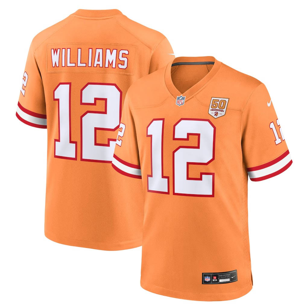 Men's Tampa Bay Buccaneers 12 Doug Williams Orange Limited Stitched Jersey