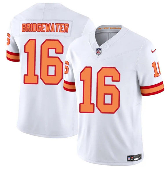 Men's Tampa Bay Buccaneers 16 Teddy Bridgewater White 2025 F.U.S.E. Vapor Limited Football Stitched Jersey