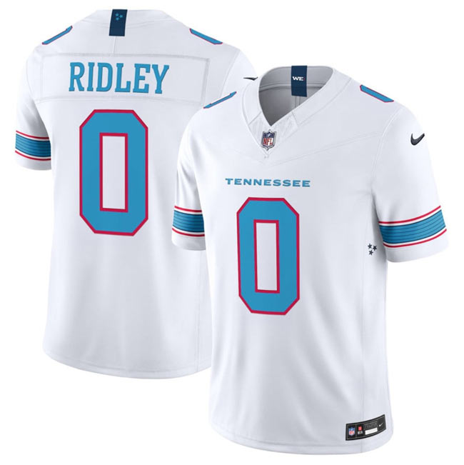 Men's Tennessee Titans 0 Calvin Ridley White 2026 F.U.S.E. Vapor Limited Stitched Football Jersey